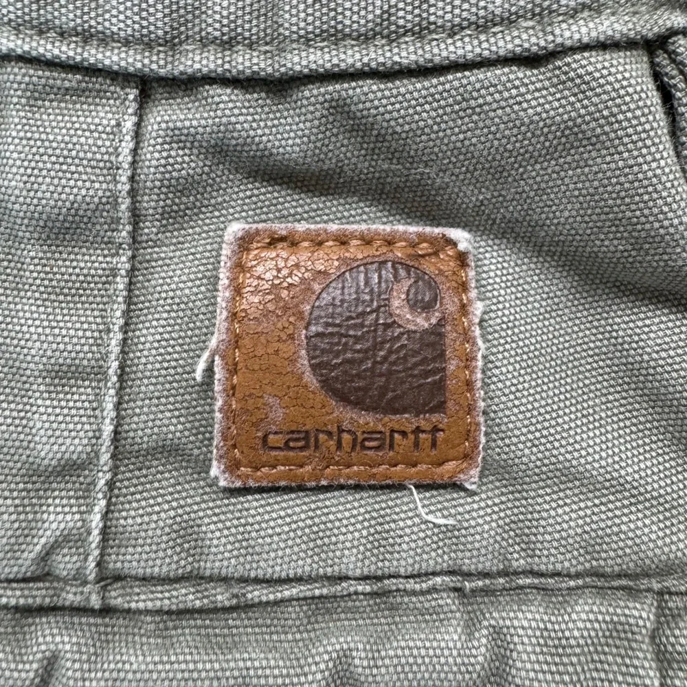 Vtg Carhartt Cargo Shorts Mens 40 Green Canvas Rugged‎ Workwear Relaxed Fit